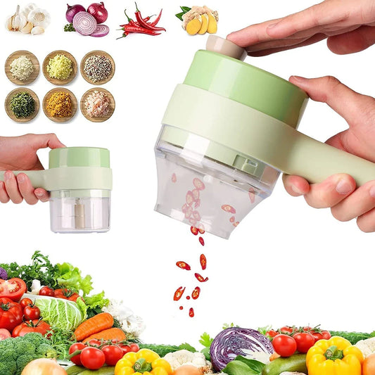 4 In 1 Handheld Electric Vegetable Cutter