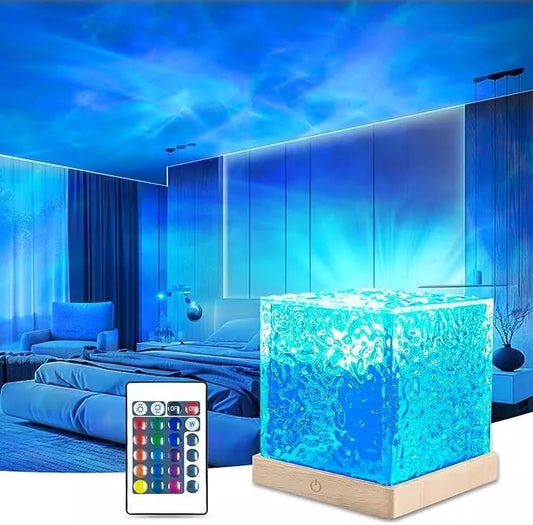 Cube Lamp Northern Lights Galaxy Aurora Projector 16 Colors LED Gradual Rotating